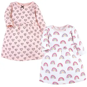 Hudson Baby Cotton Dresses, Modern Rainbow