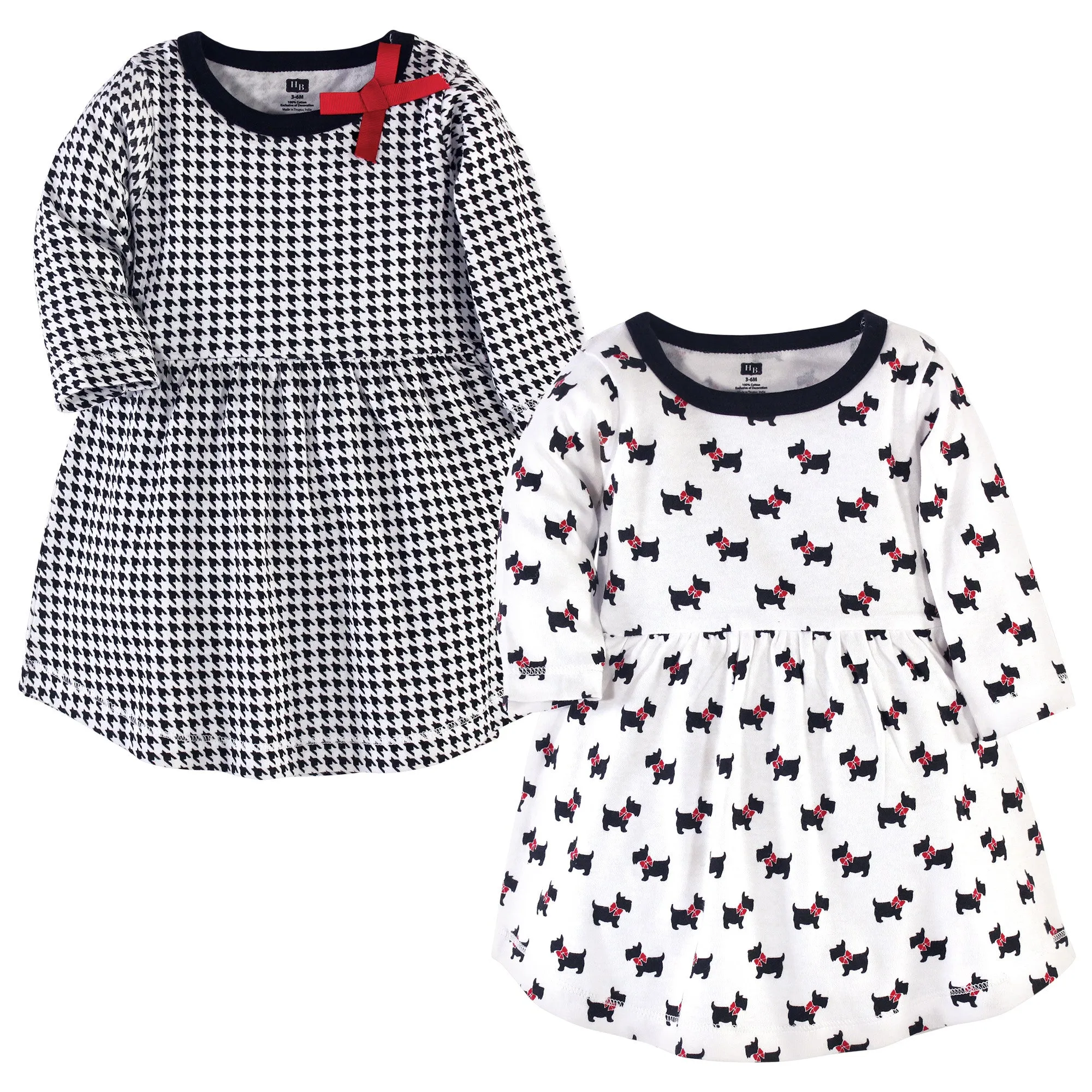 Hudson Baby Cotton Dresses, Scottie Dog