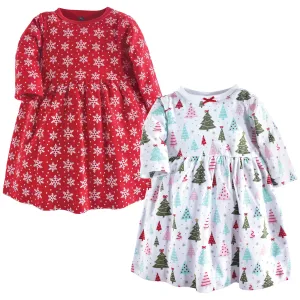 Hudson Baby Cotton Dresses, Sparkle Trees