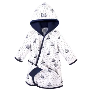 Hudson Baby Cotton Rich Bathrobe, Sailboat