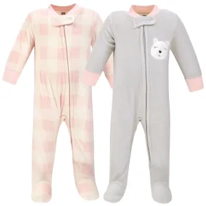 Hudson Baby Fleece Sleep and Play, Girl Baby Bear