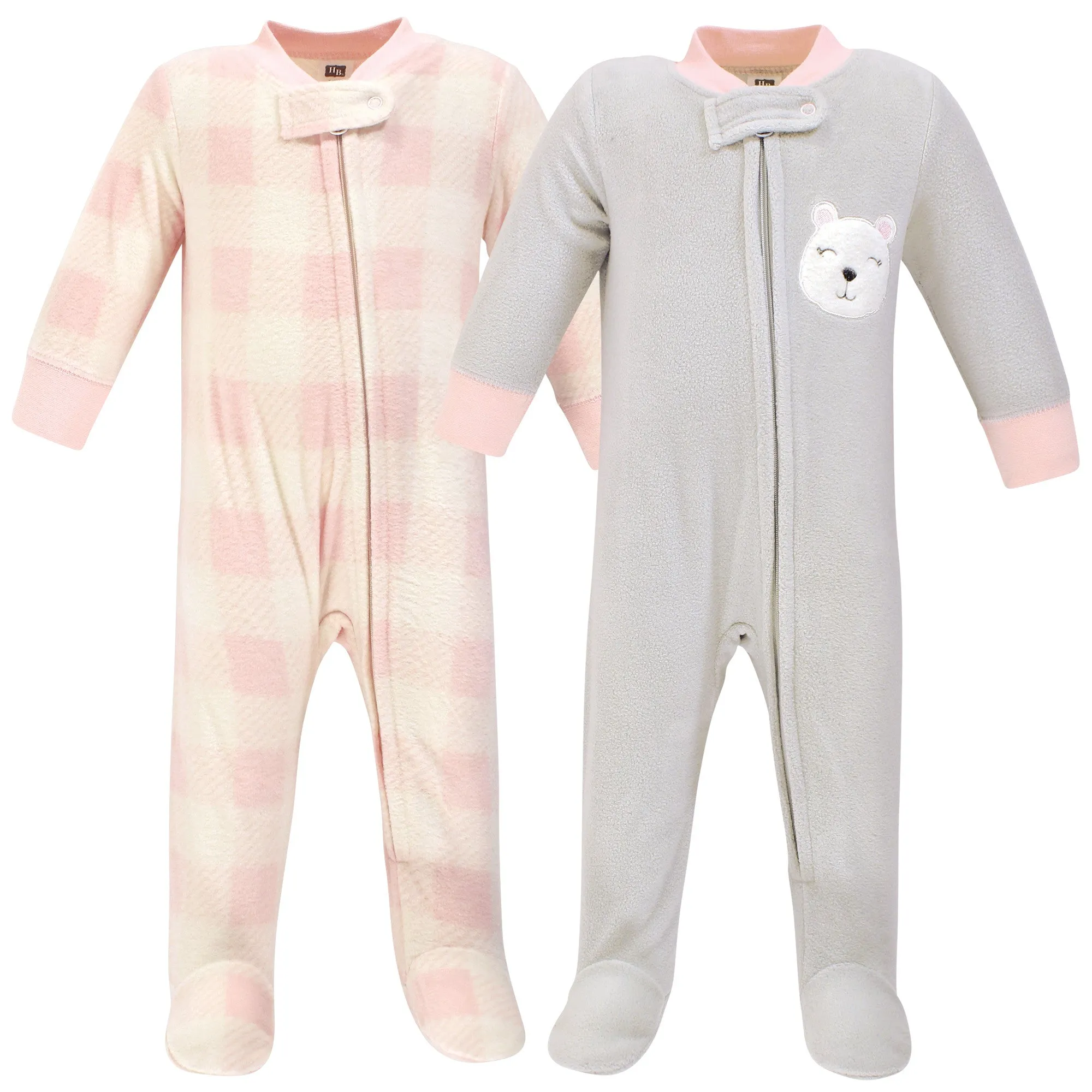 Hudson Baby Fleece Sleep and Play, Girl Baby Bear