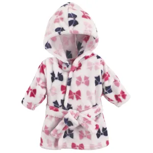 Hudson Baby Plush Animal Face Bathrobe, Bows