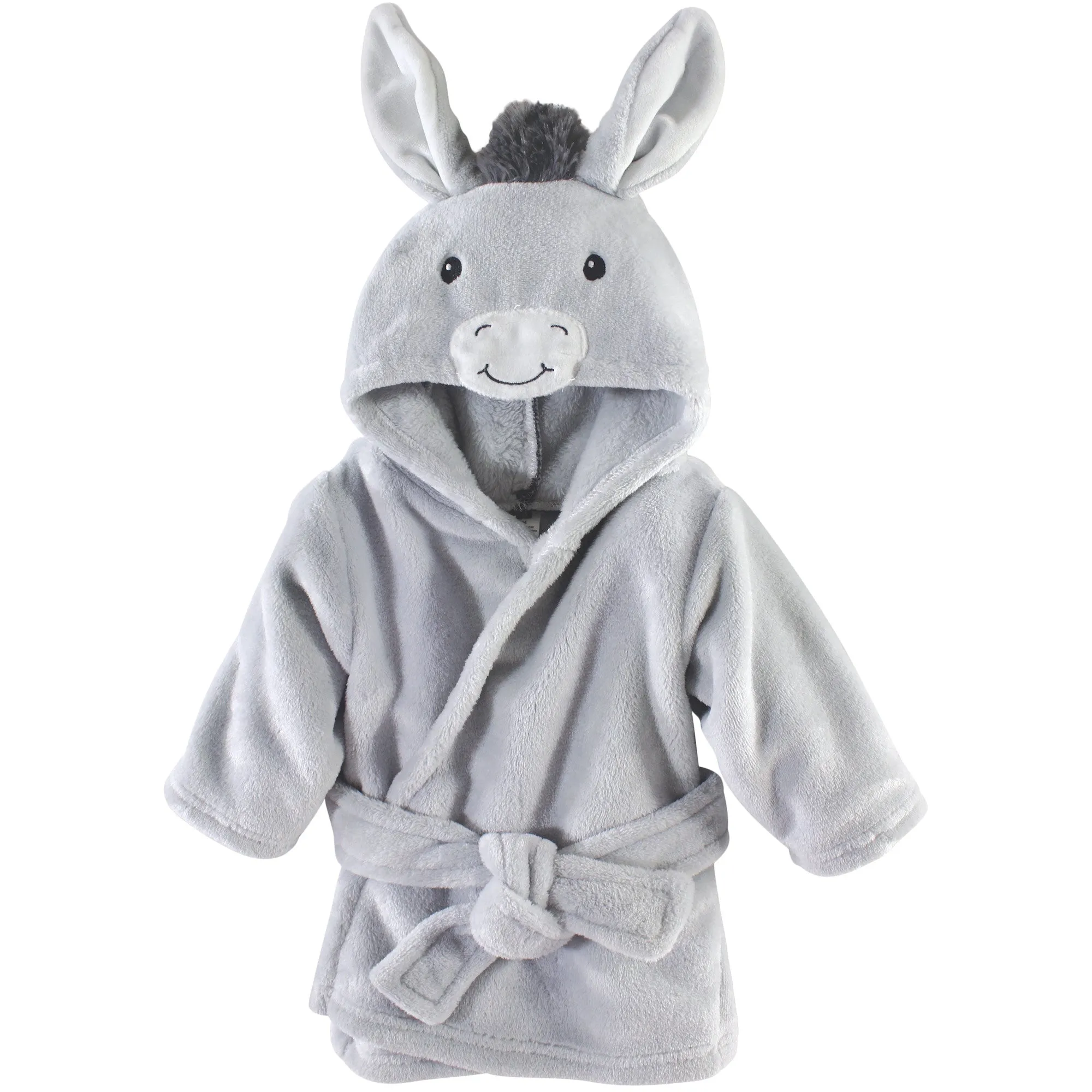 Hudson Baby Plush Animal Face Bathrobe, Donkey