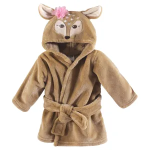 Hudson Baby Plush Animal Face Bathrobe, Fawn