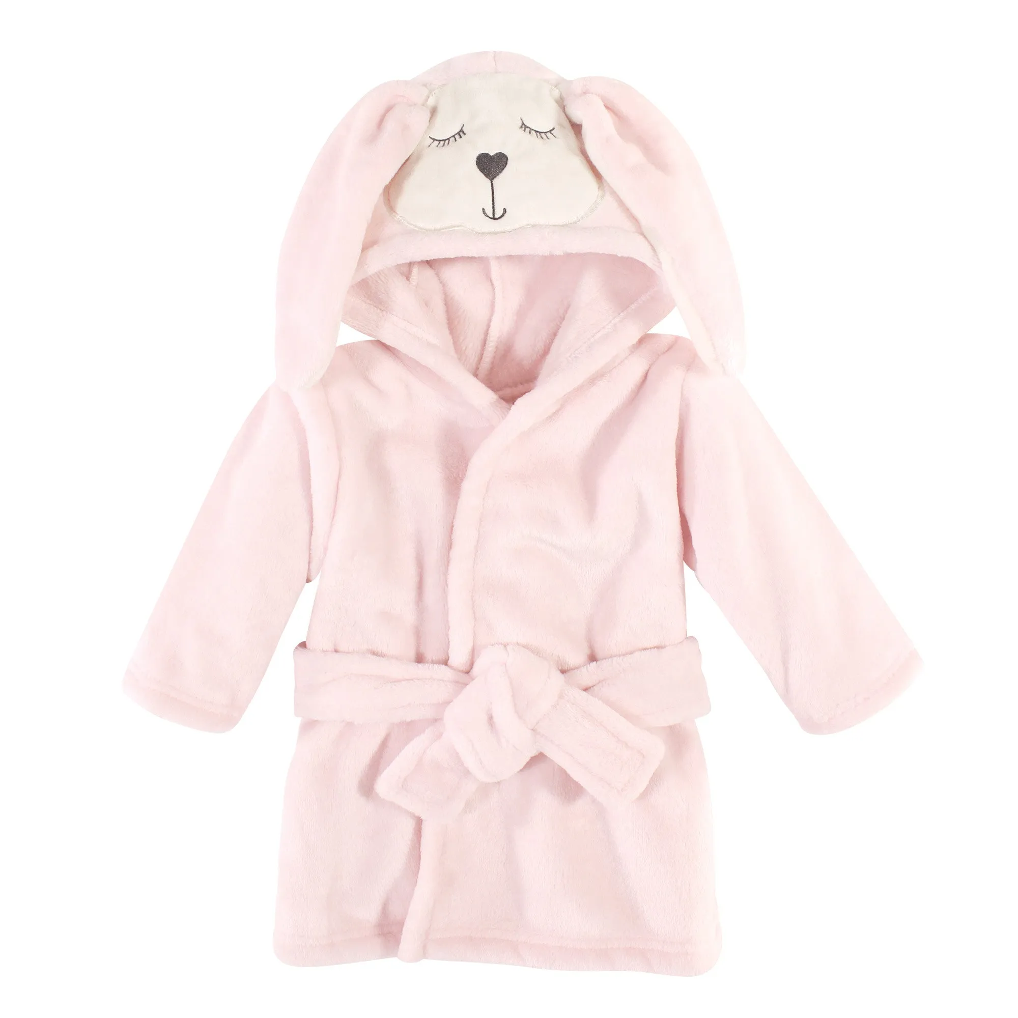 Hudson Baby Plush Animal Face Bathrobe, Modern Bunny