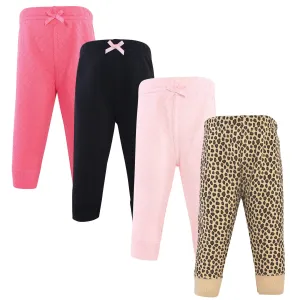 Hudson Baby Quilted Jogger Pants 4pk, Leopard