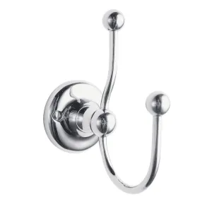 Hudson Reed Old London Double Robe Hook in Chrome