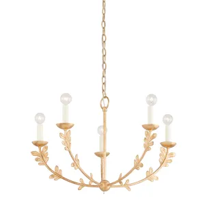 Hudson Valley Lighting Florian Chandelier with Gold Leaf Finish – Small