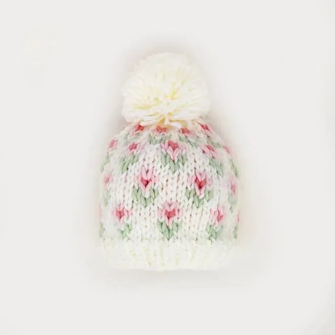 Huggalugs - Pom Pom Knit Beanie - Bitty Blooms