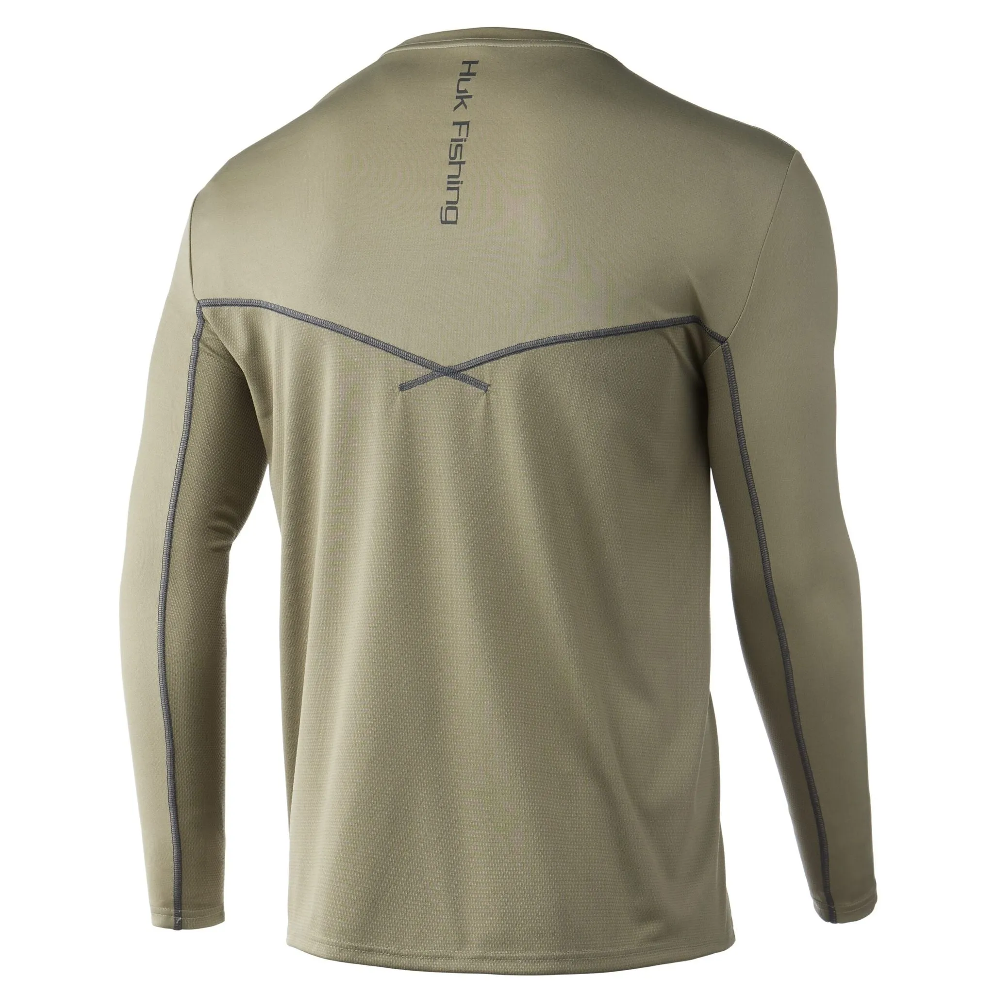 HUK Icon X Solid Long Sleeve Jersey Overland Trek Green