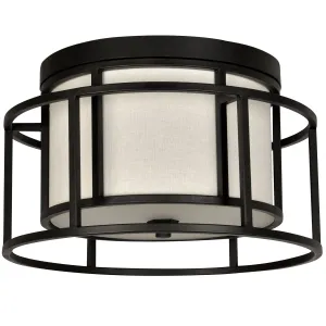 Hulton 2-Light Ceiling Mount in Matte Black