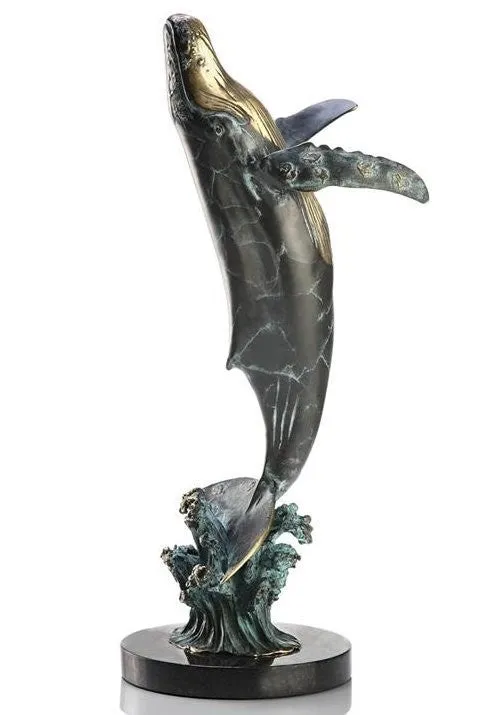 Humpback Pirouette Tabletop Sculpture