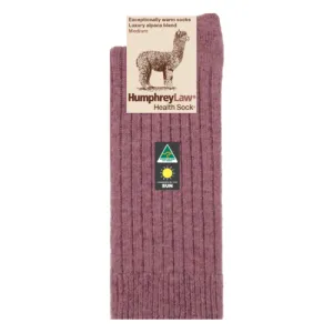 Humphrey Law Alpaca Health Socks - Old Rose