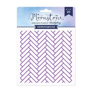 Hunkydory Moonstone Embossing Folder - Herringbone