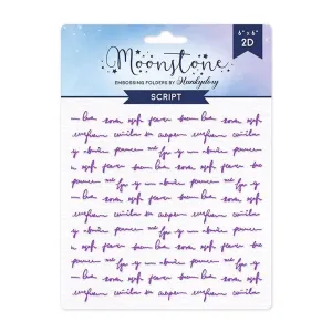 Hunkydory Moonstone Embossing Folder - Script