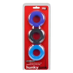 Hunkyjunk Huj3 C-Ring Cobalt Multi 3-Pack