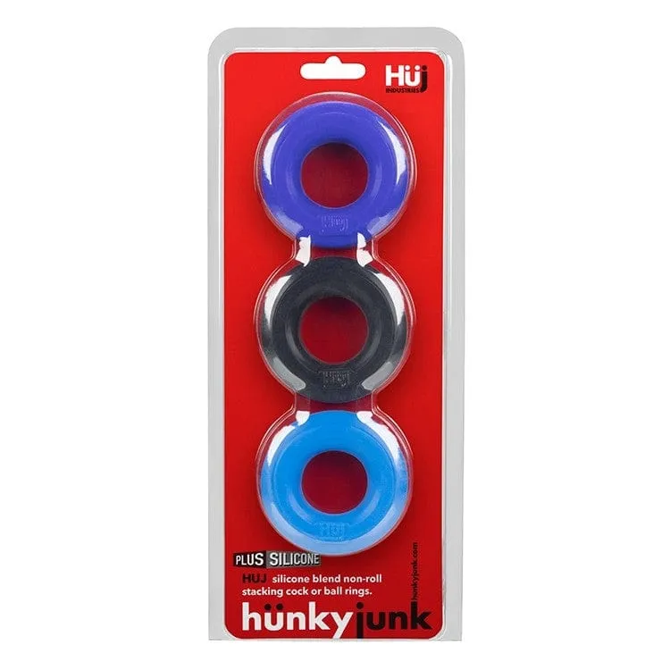 Hunkyjunk Huj3 C-Ring Cobalt Multi 3-Pack