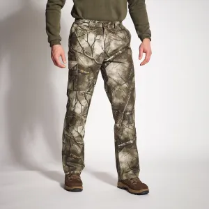 Hunting trousers TREEMETIC 100 warm waterproof SOLOGNAC, camouflage