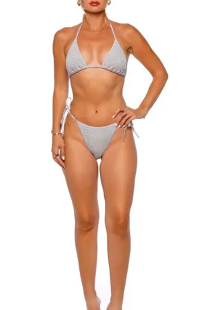 Hunza G - Gina Lurex Bikini - Metallic Grey/Silver