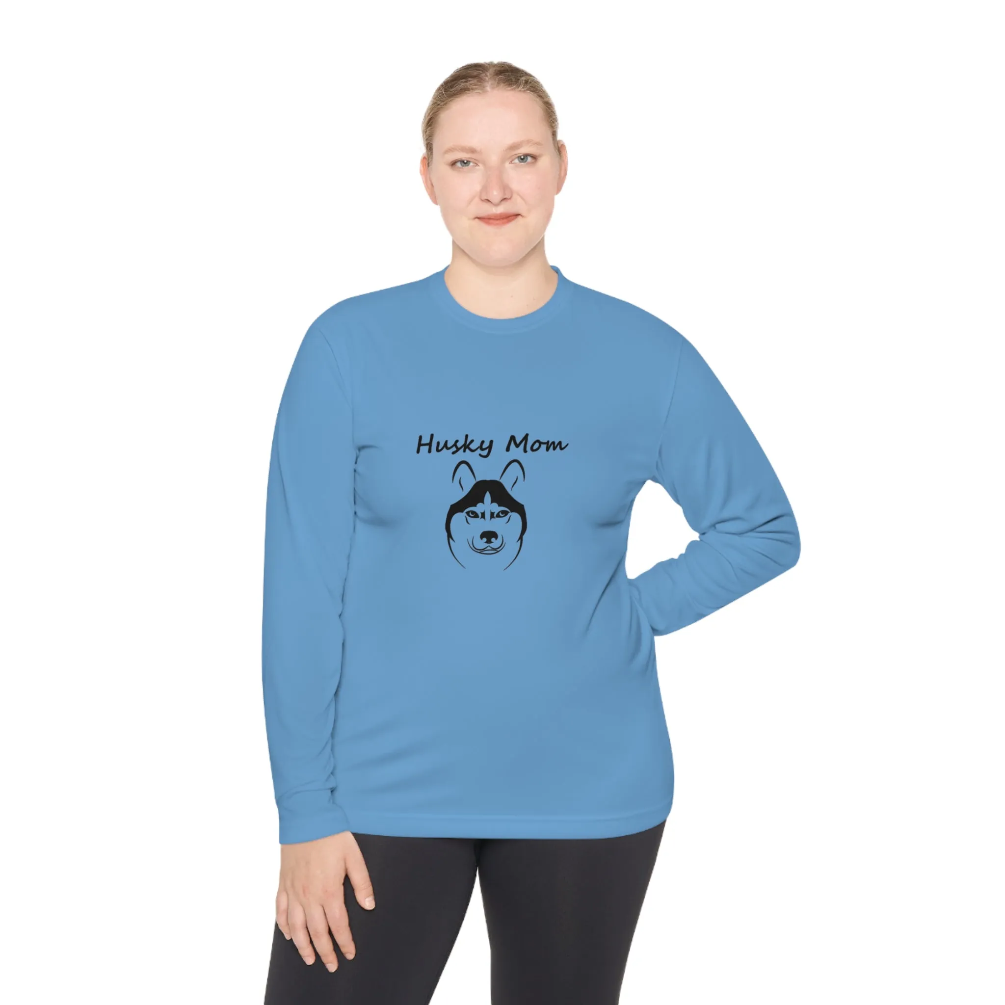 Husky Dog Mom Longsleeve T-shirt - Bella Canvas 3001U | Gifts for Her, Dog Lover Gift, Unique Pet Owner Shirt