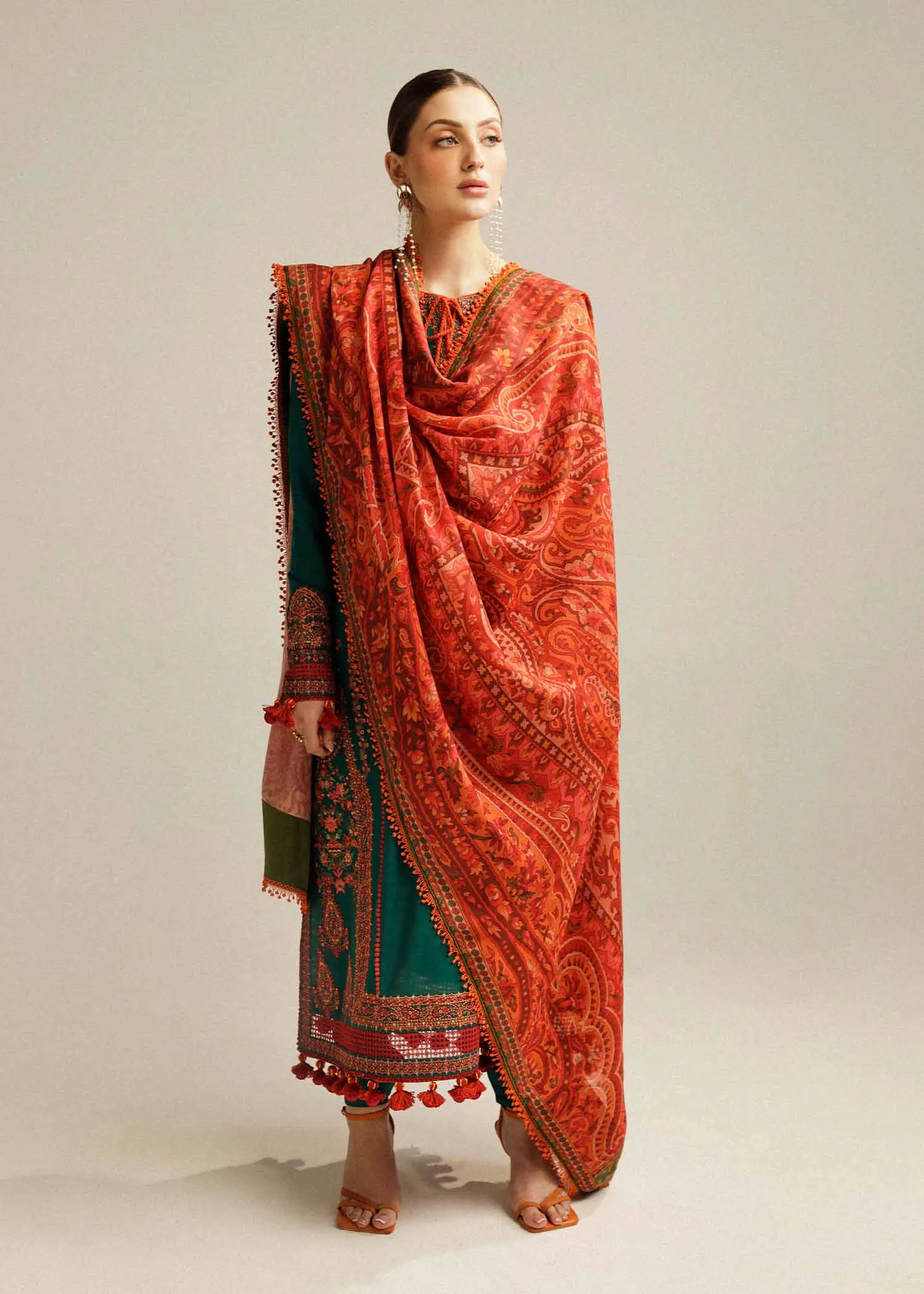 Hussain Rehar Winter Collection with Shawl –  Marjaan