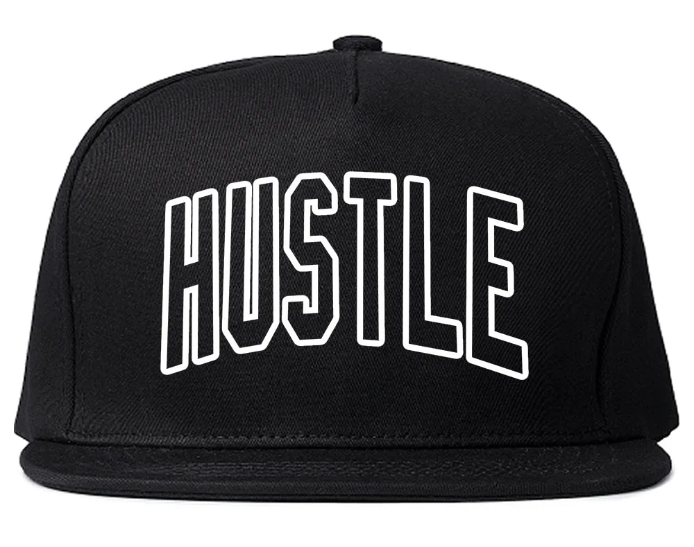 Hustle Outline Mens Snapback Hat