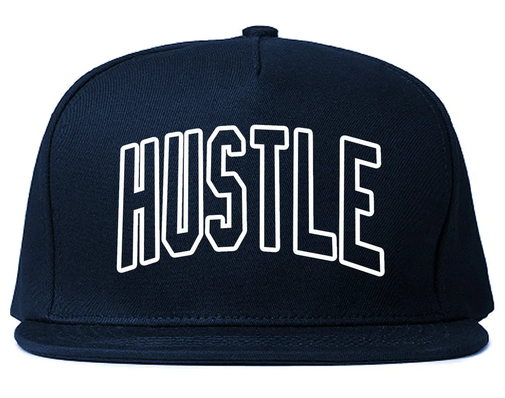 Hustle Outline Mens Snapback Hat