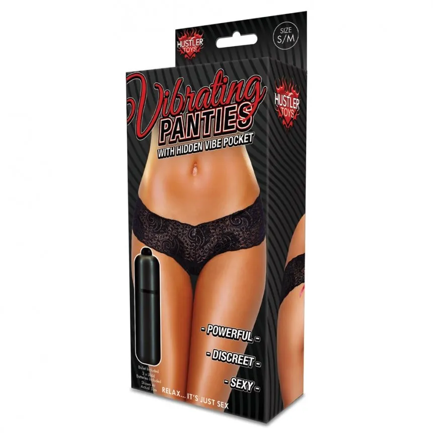 Hustler Toys Lace Up Back Vibrating Panty ML