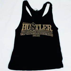 Hustler Womens Womens Black and Gold Racer Vest