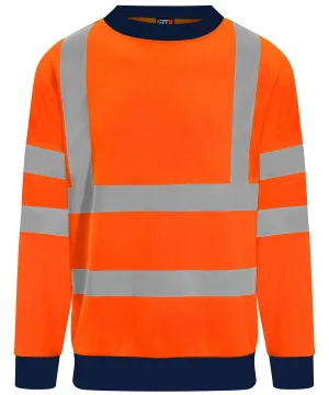 HV Orange/Navy - High visibility sweatshirt