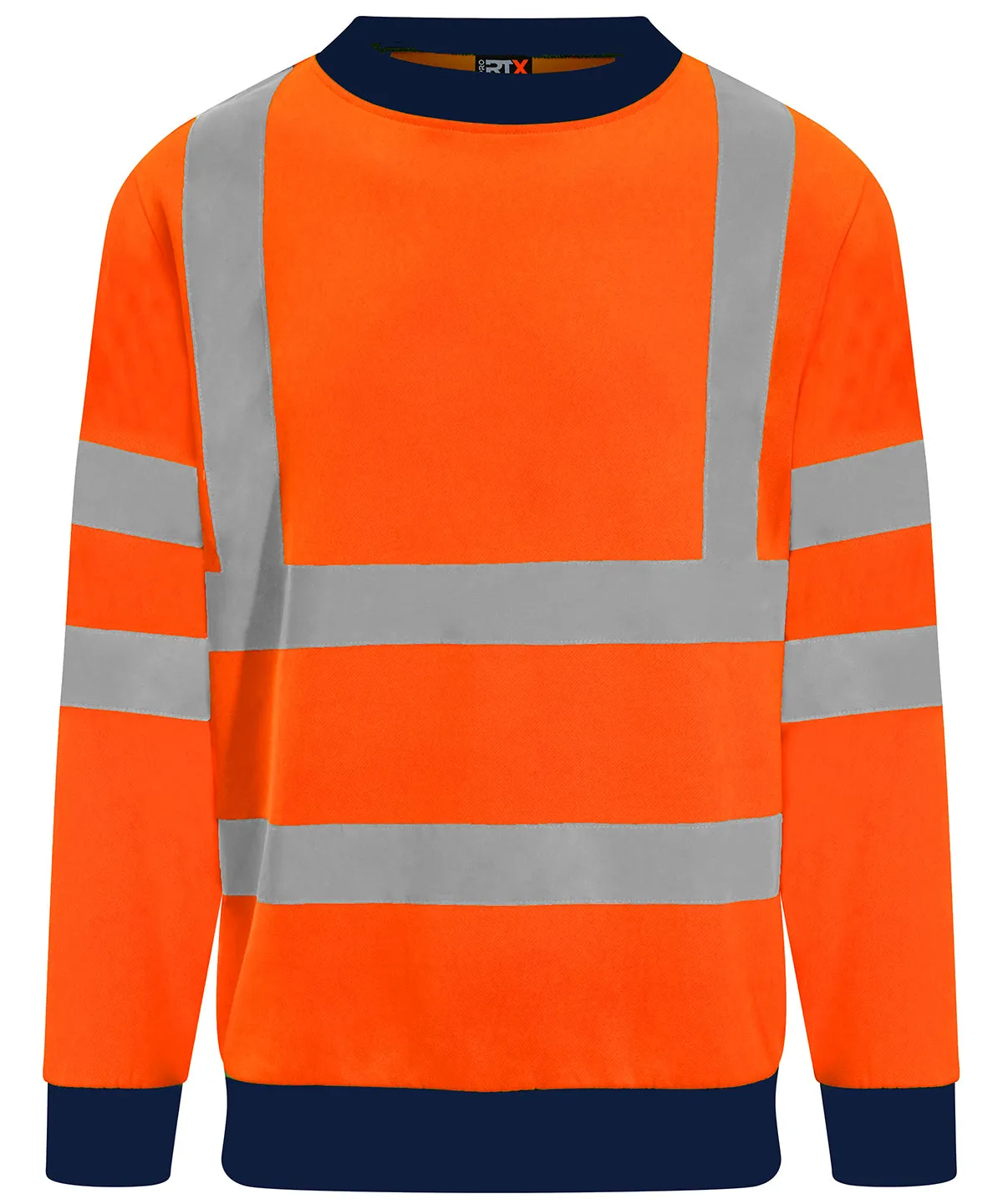 HV Orange/Navy - High visibility sweatshirt