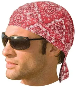 HW2614 Headwrap Red Bandana Paisley