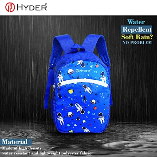 HYDER Kids 20L Small Astronaut Pattern Cartoon Waterproof Lightweight Casual/Picnic/Tuition/School Bag/Backpack for Children Boys And Girls (Royal Blue)