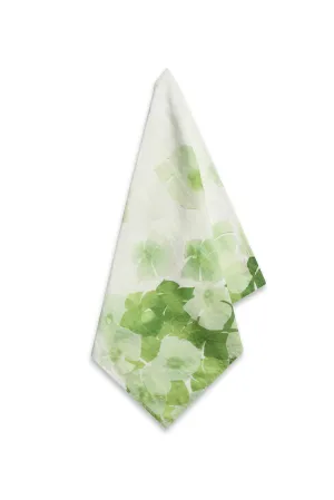 Hydrangea Linen Napkin in Green, 50x50cm