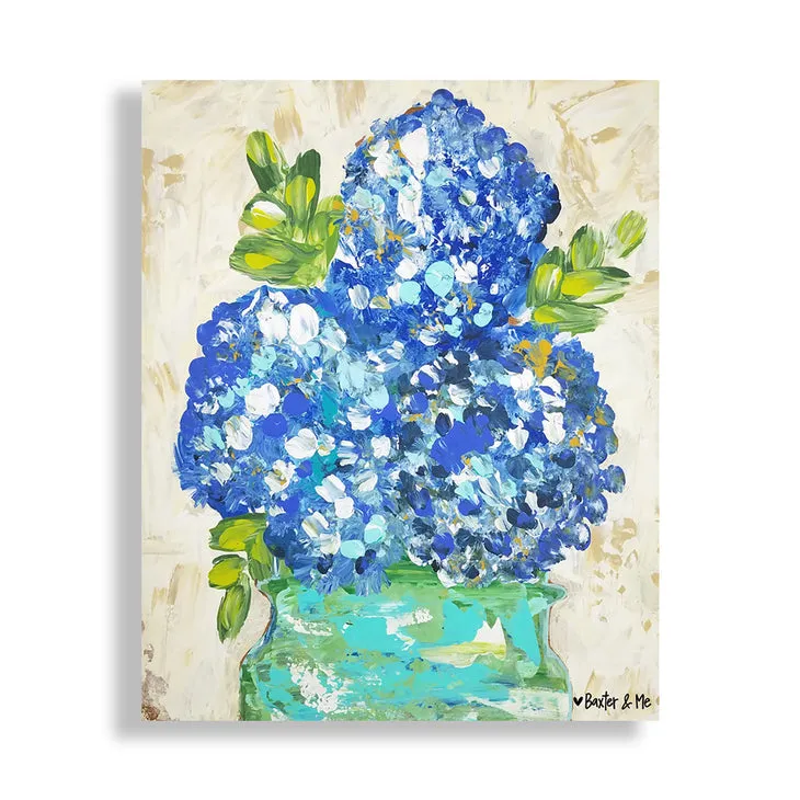 Hydrangeas - Wrapped Canvas