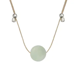 Hyevibe Gemstone Slider Necklace - Silver - 8 Styles by &Livy