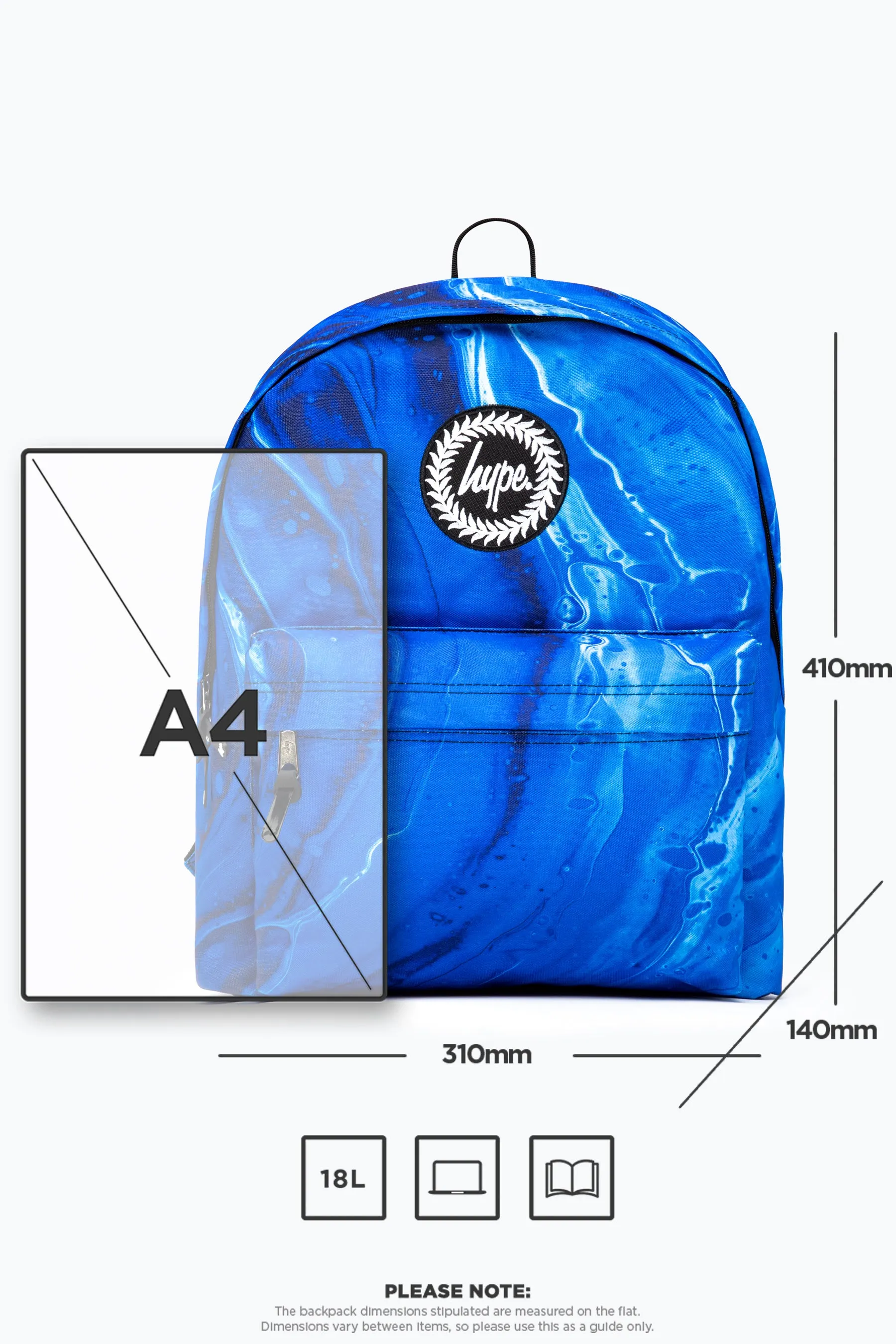 Hype Blue Tonal Out Of Space Marble Backpack