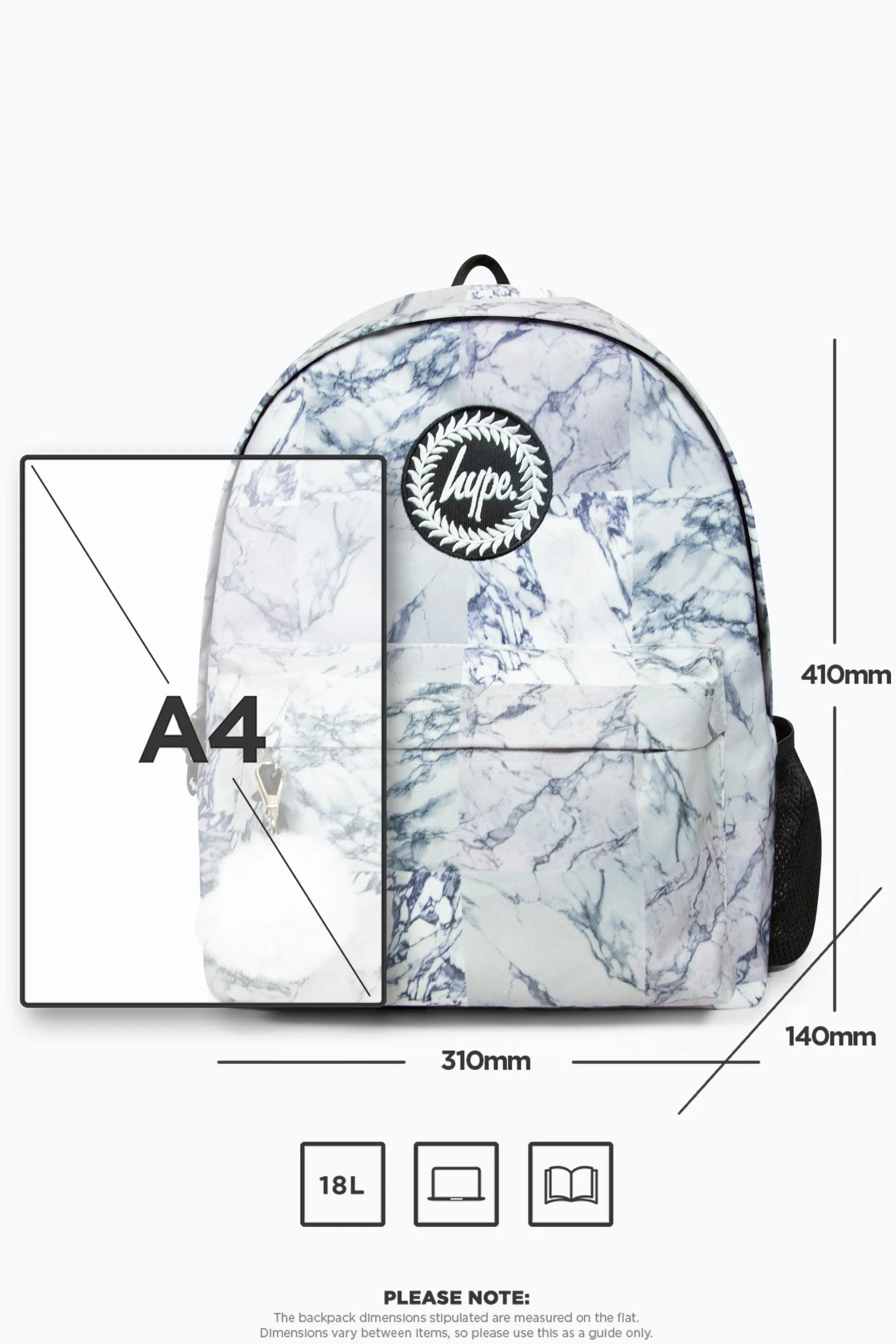 Hype Girls Iconic Grey Marble Backpack