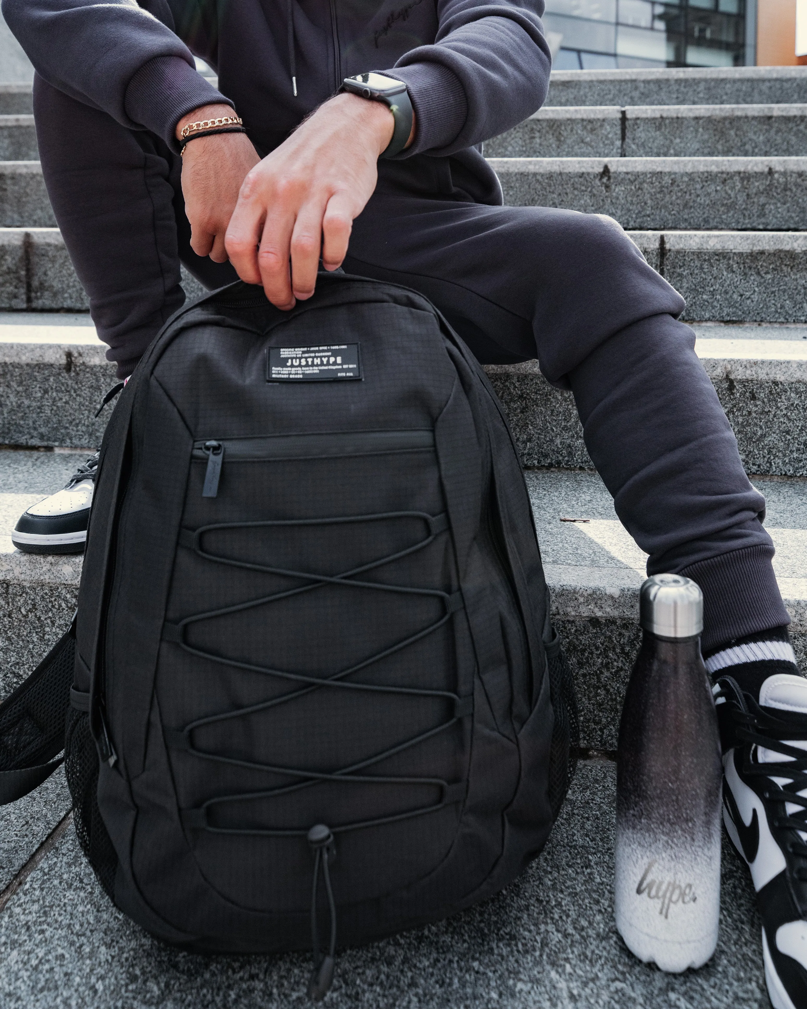 Hype Unisex Black Maxi Backpack