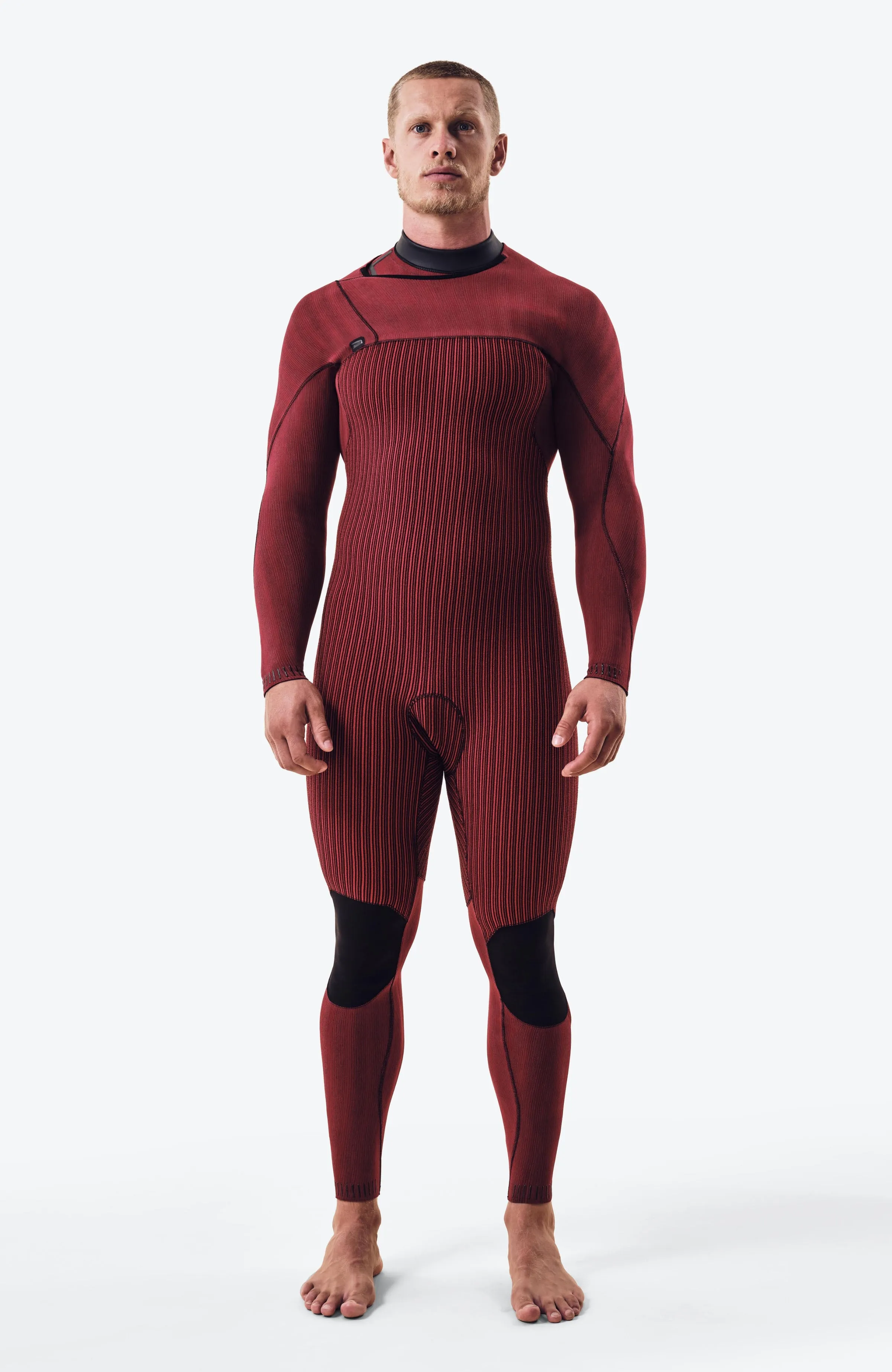 Hyperfreak Fire 4/3 mm Chest Zip Full Wetsuit | BLACK/DARK RED