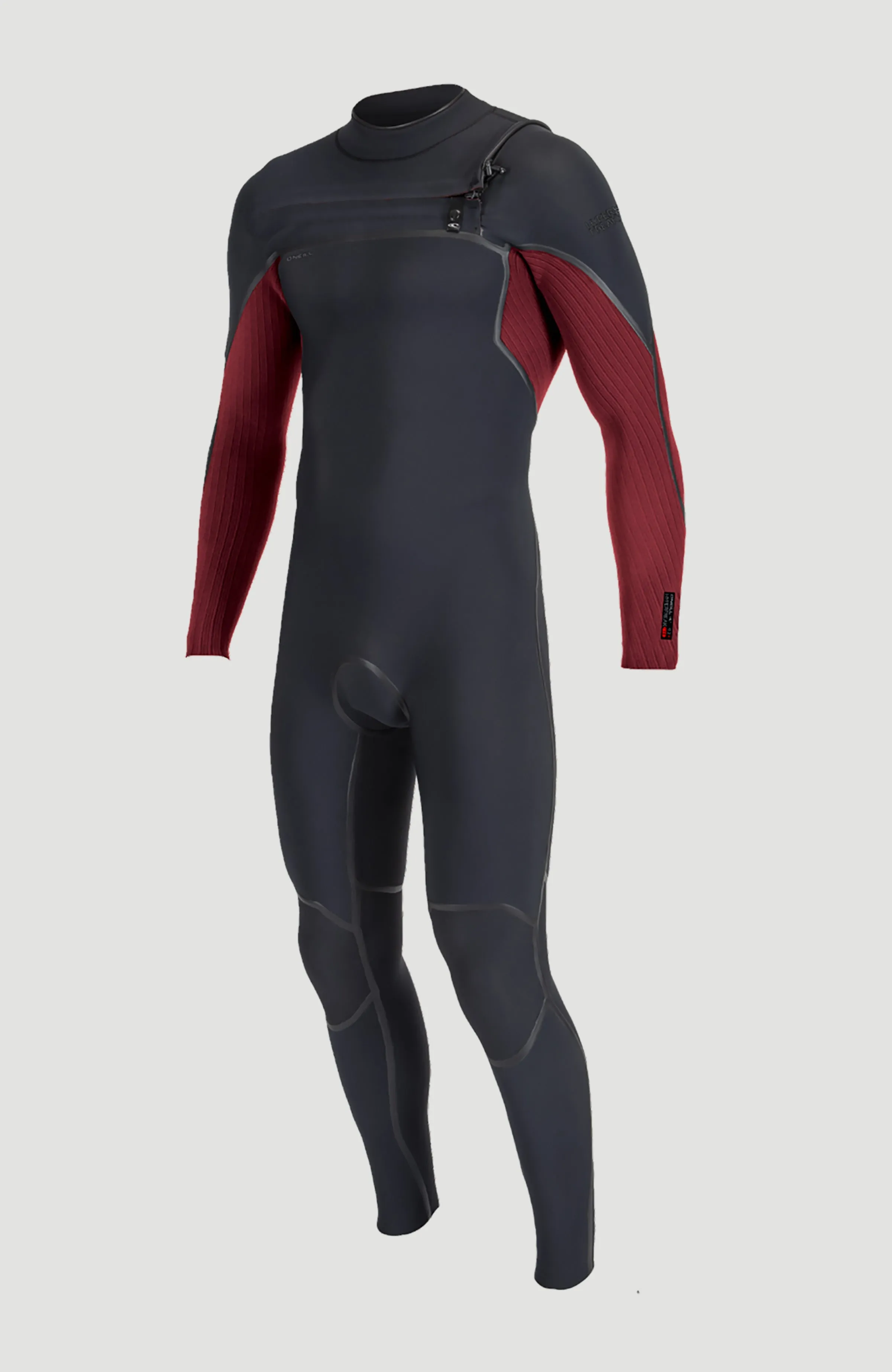 Hyperfreak Fire 4/3 mm Chest Zip Full Wetsuit | BLACK/DARK RED