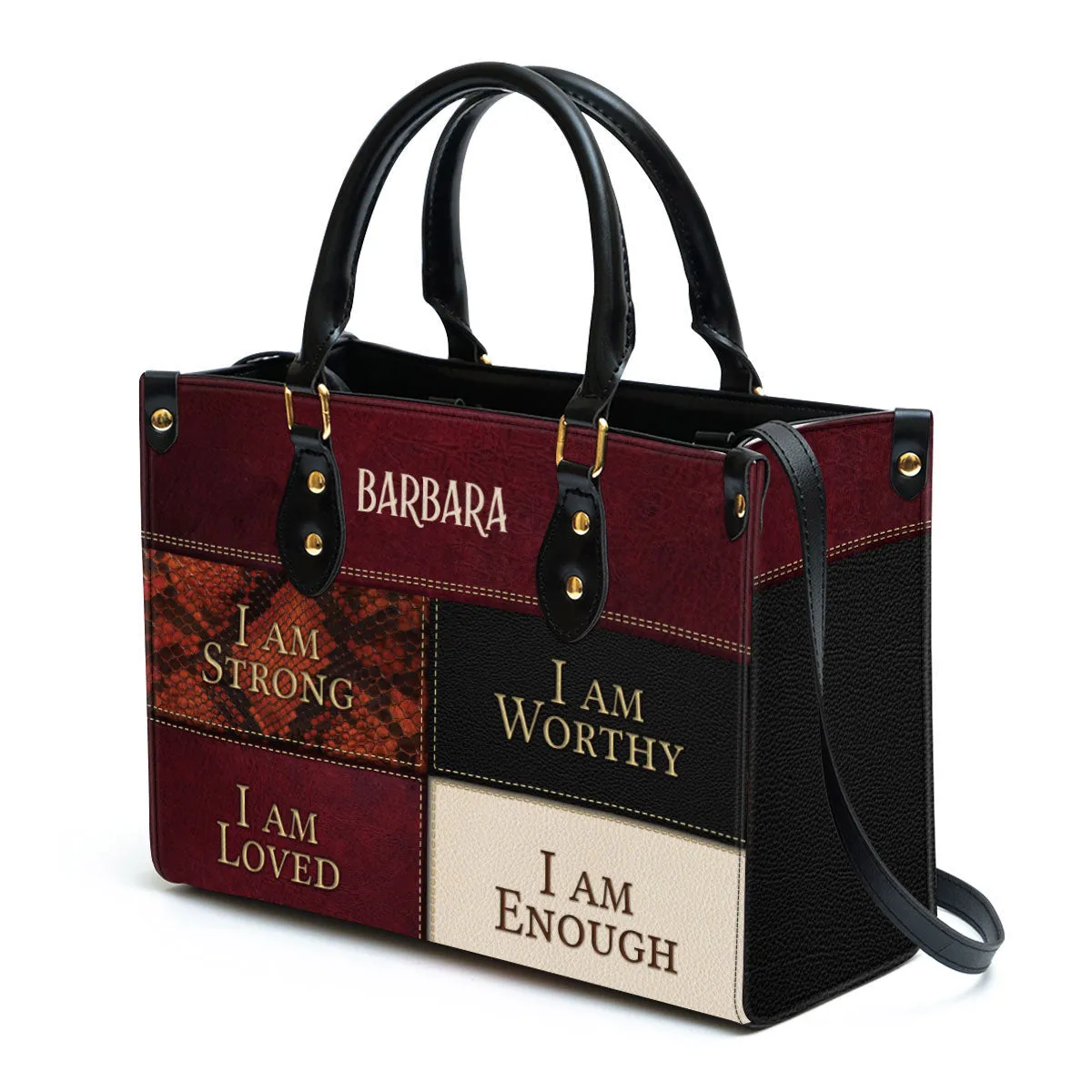 I Am Strong I Am Worthy - Special Christian Leather Bag - Christian Pu Leather Bags For Women