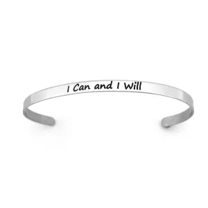 I Can And I Will Cuff Bracelet