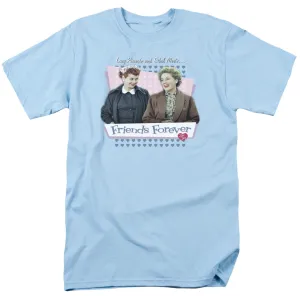 I Love Lucy Friends Forever Mens T Shirt Light Blue