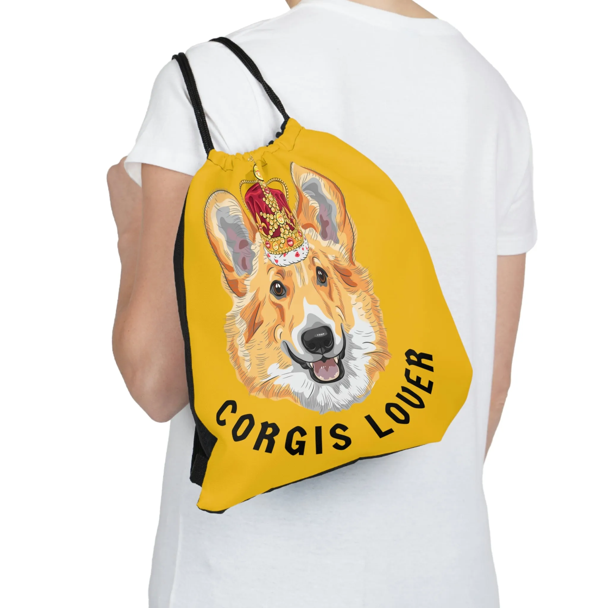 I love my Corgis Dog POD Outdoor Drawstring Bag