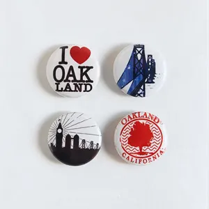 I Love Oakland - Set of Four Pinback Buttons