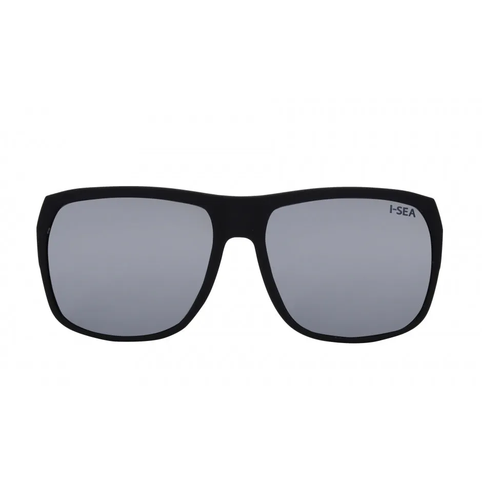 I SEA Nick I Waterman Sunglasses - Black Rubber / Silver Polarized