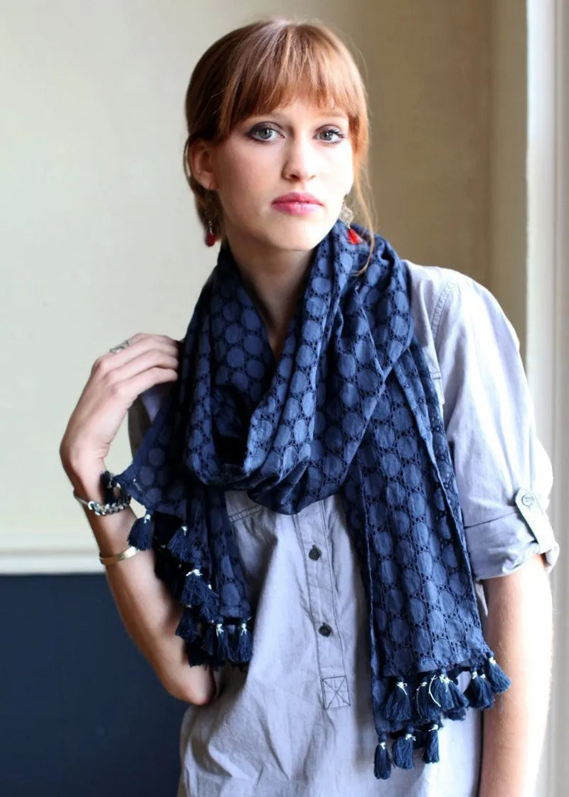 Ibiza Eyelet Cotton Scarf (2 Colors)