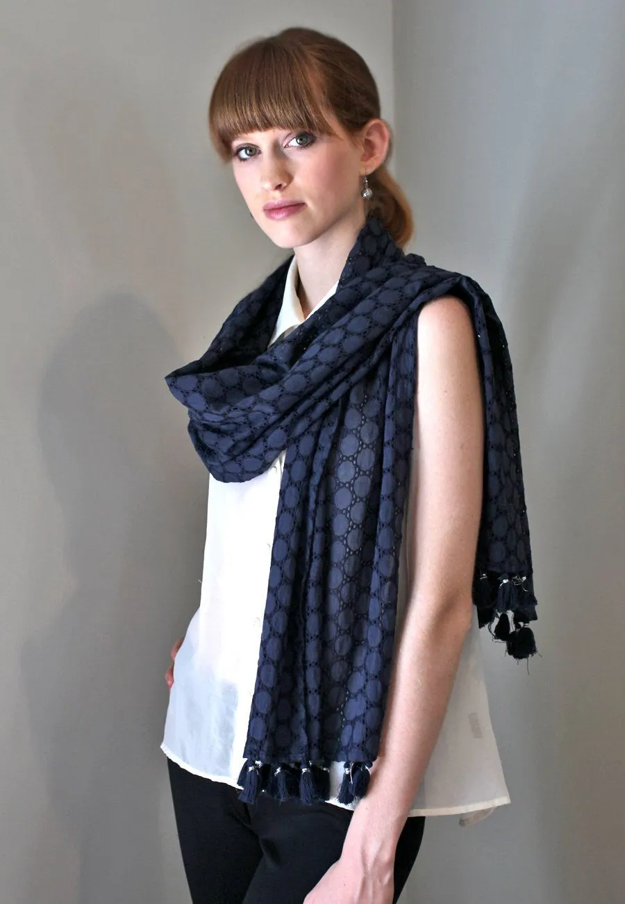 Ibiza Eyelet Cotton Scarf (2 Colors)